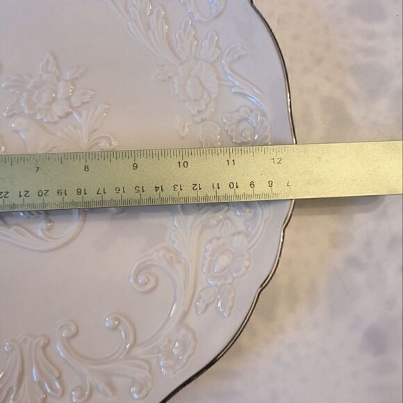 Vintage Mint Lenox China Collectors Anniversary Plate w/Lovebirds & Silver Trim - Picture 6 of 6